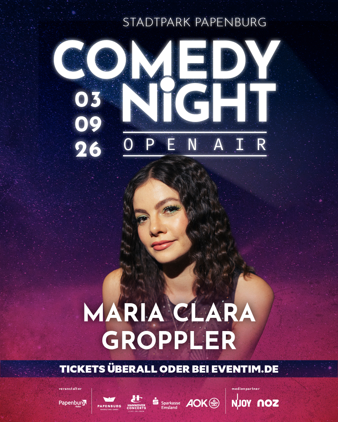 Maria Clara Groppler bei der Comedy Night Papenburg