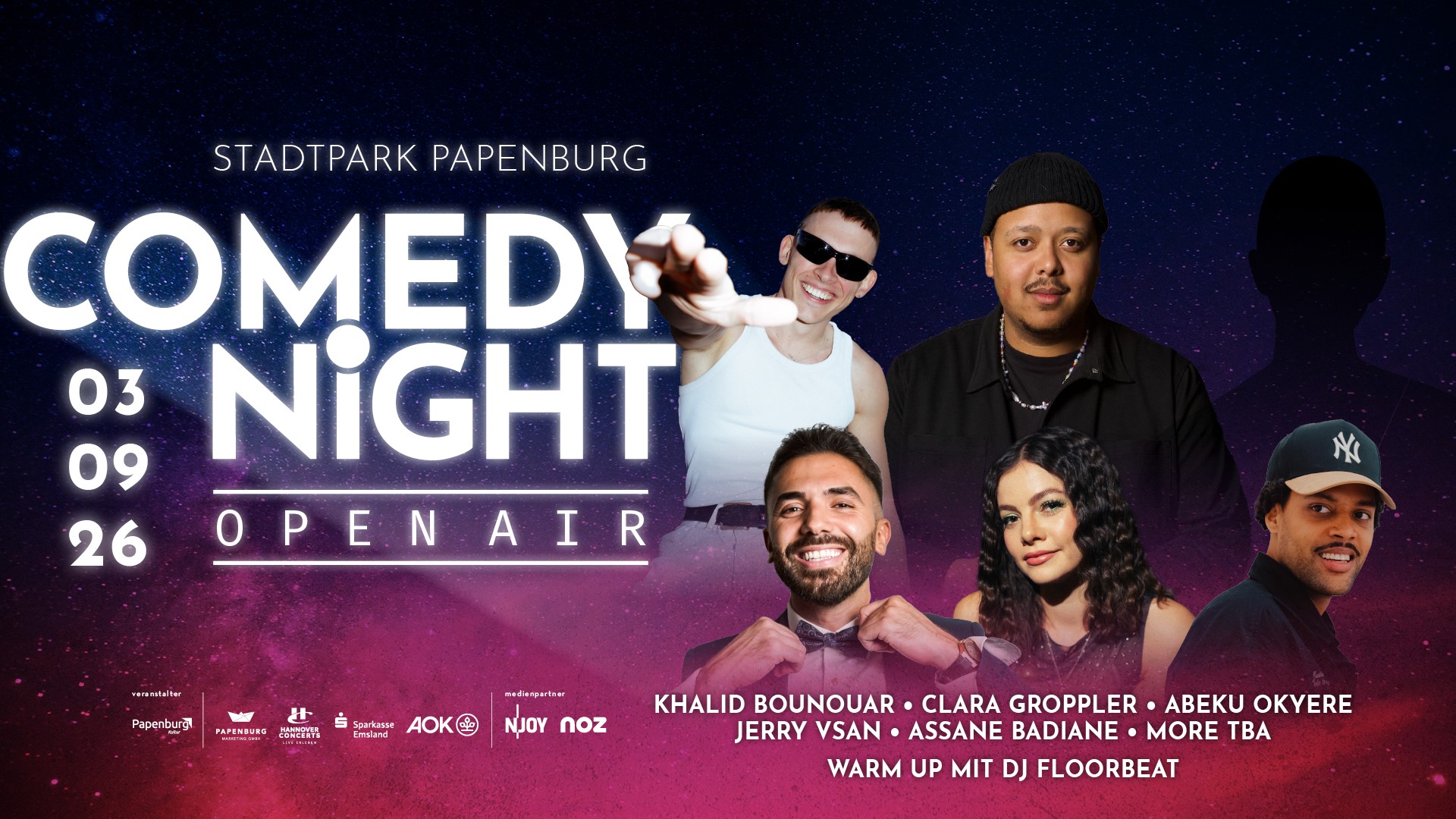 Künstlerinnen und Künstler der Comedy Night Papenburg